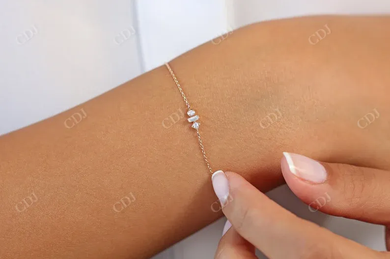 0.10CTW Moissanite Minimalist Diamond Bracelet