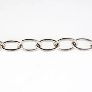 11x17mm Palladium Plated Oval Cable Chain