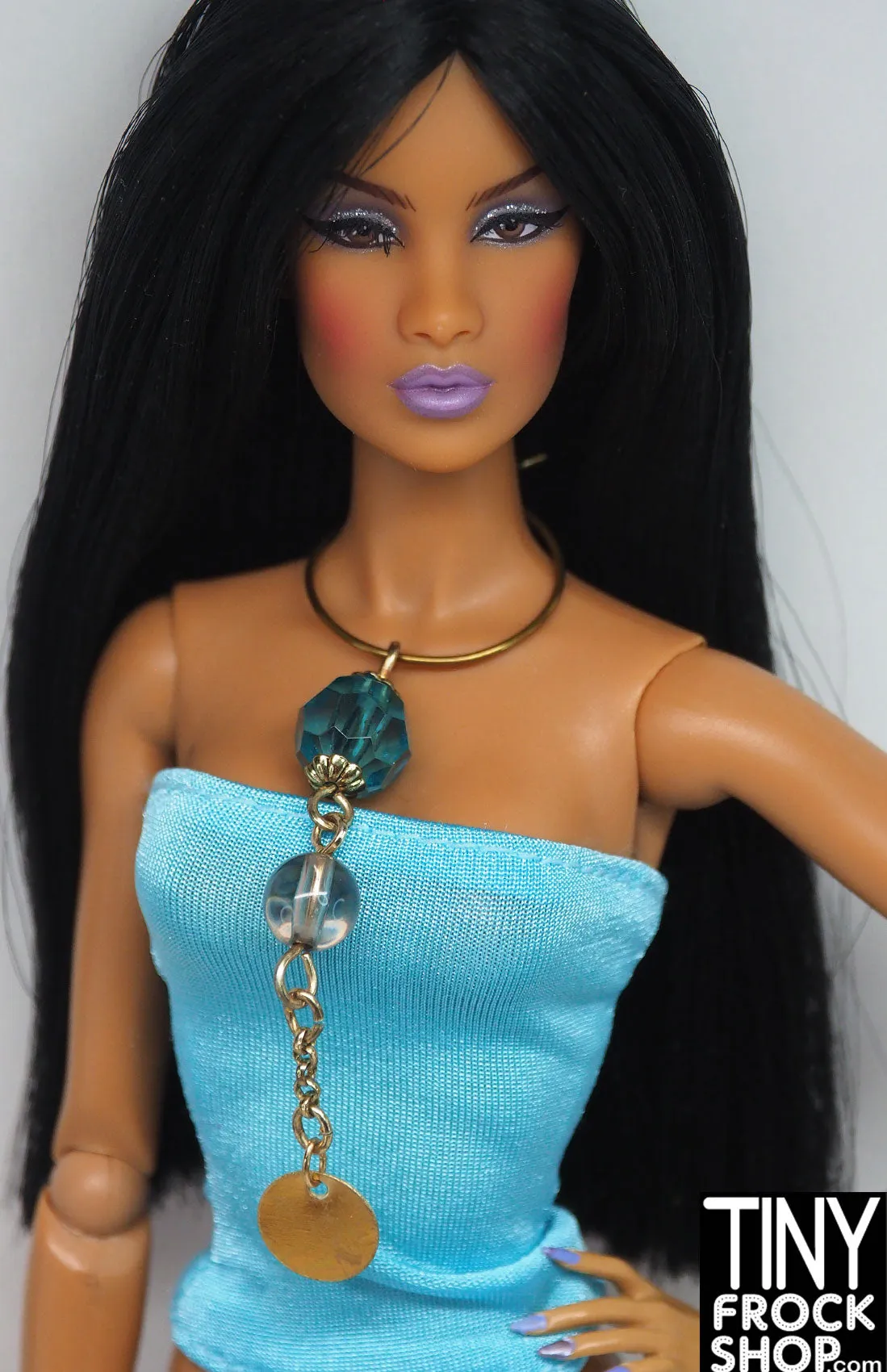 12" Fashion Doll Long Drip Choker Necklace by Pam Maness