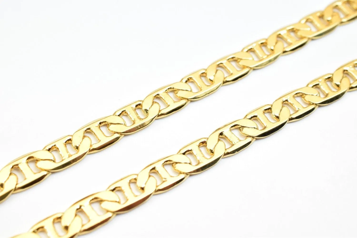 18k Gold Filled Look, EP chain anchor/mariner/rambo chain style thickness 1mm findings for jewelry making