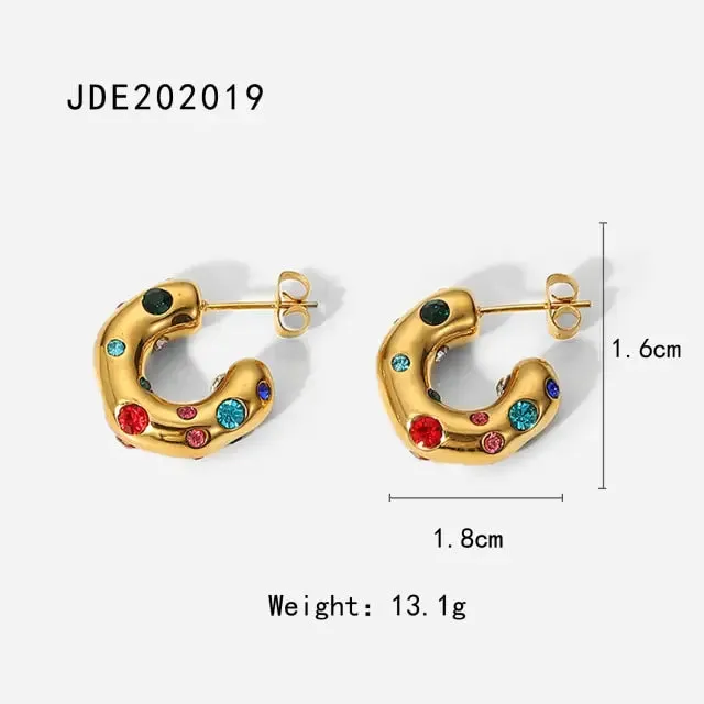 18K Gold Plated Hoop Earrings