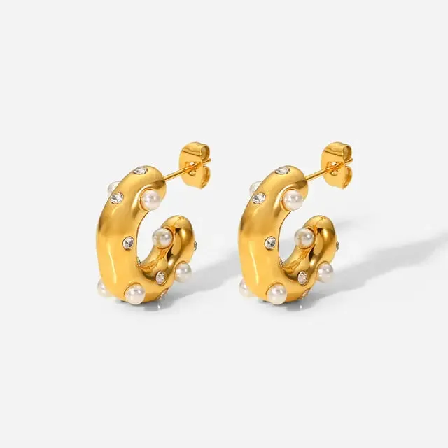 18K Gold Plated Hoop Earrings