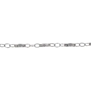 2.5x6.5mm Rhodium Plated Connector Chain