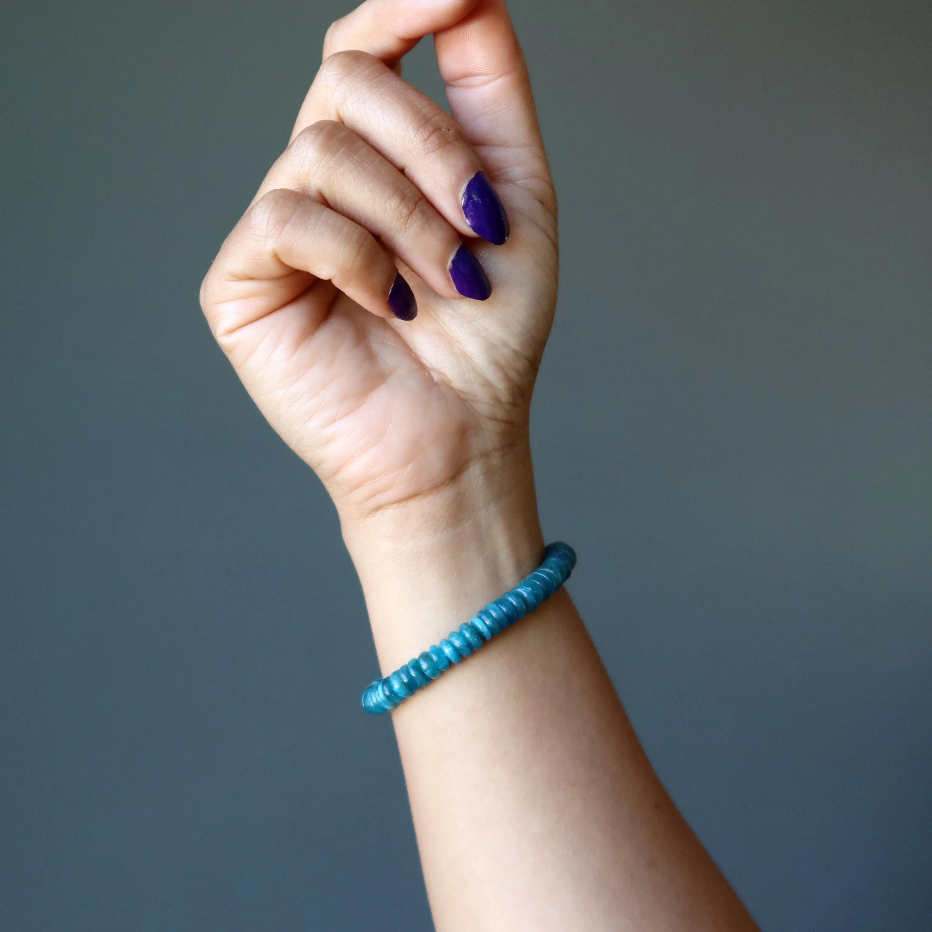 Apatite Bracelet Bright Brilliant Blue Crystal