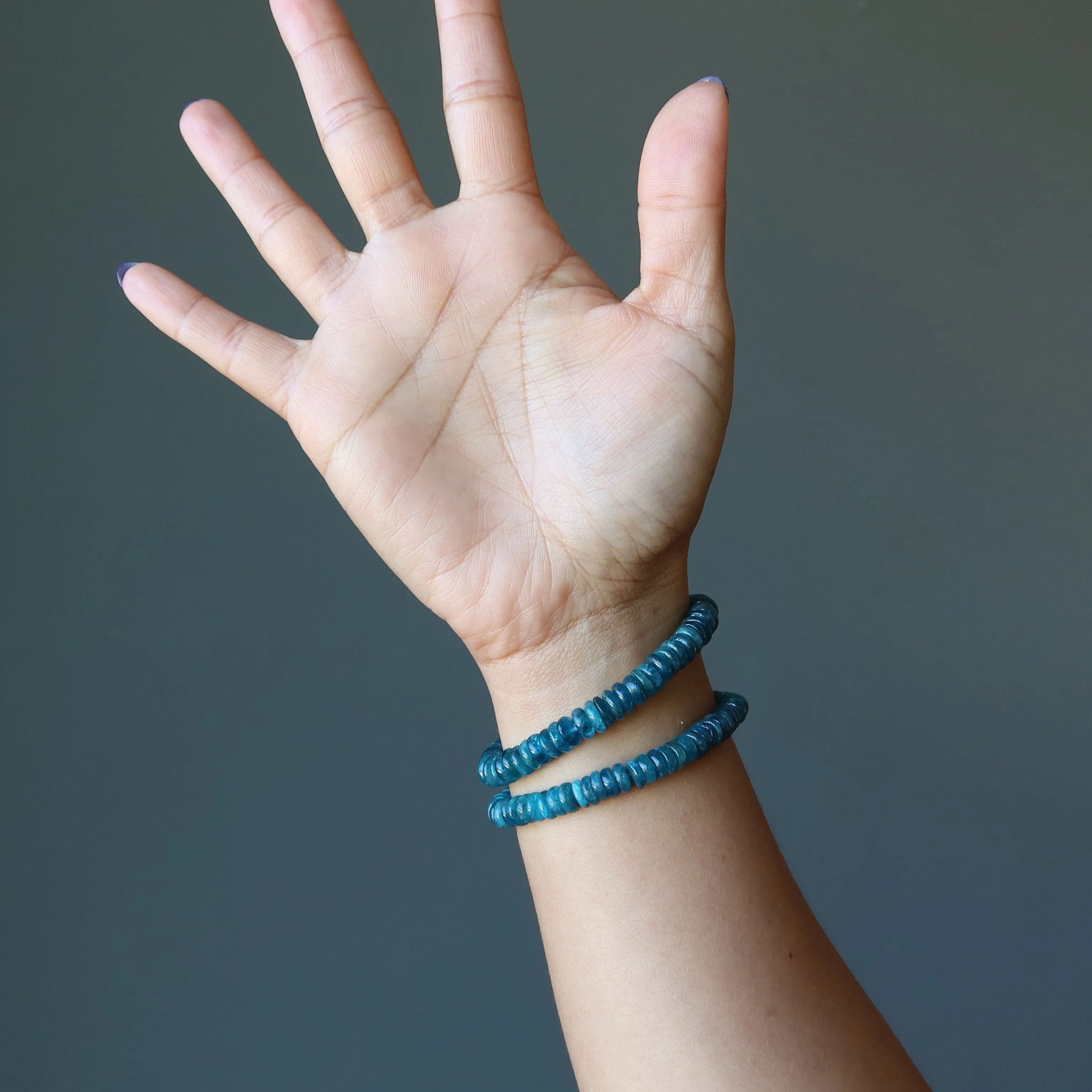 Apatite Bracelet Bright Brilliant Blue Crystal