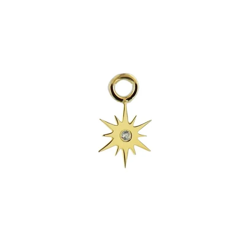 BELIEVE STELLAR NAMESAKE CHARM - CUBIC ZIRCONIA & GOLD