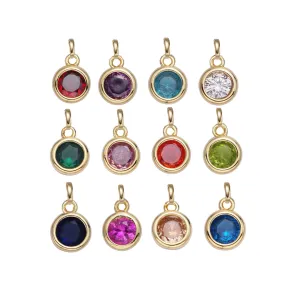 Bezel Birthstone Clip Charm