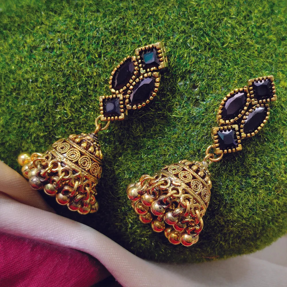 Bhavi Jewels Gold Plated Jhumki Earrings