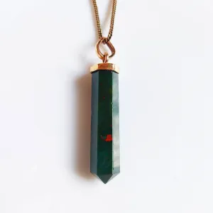 Bloodstone Pendant Necklace