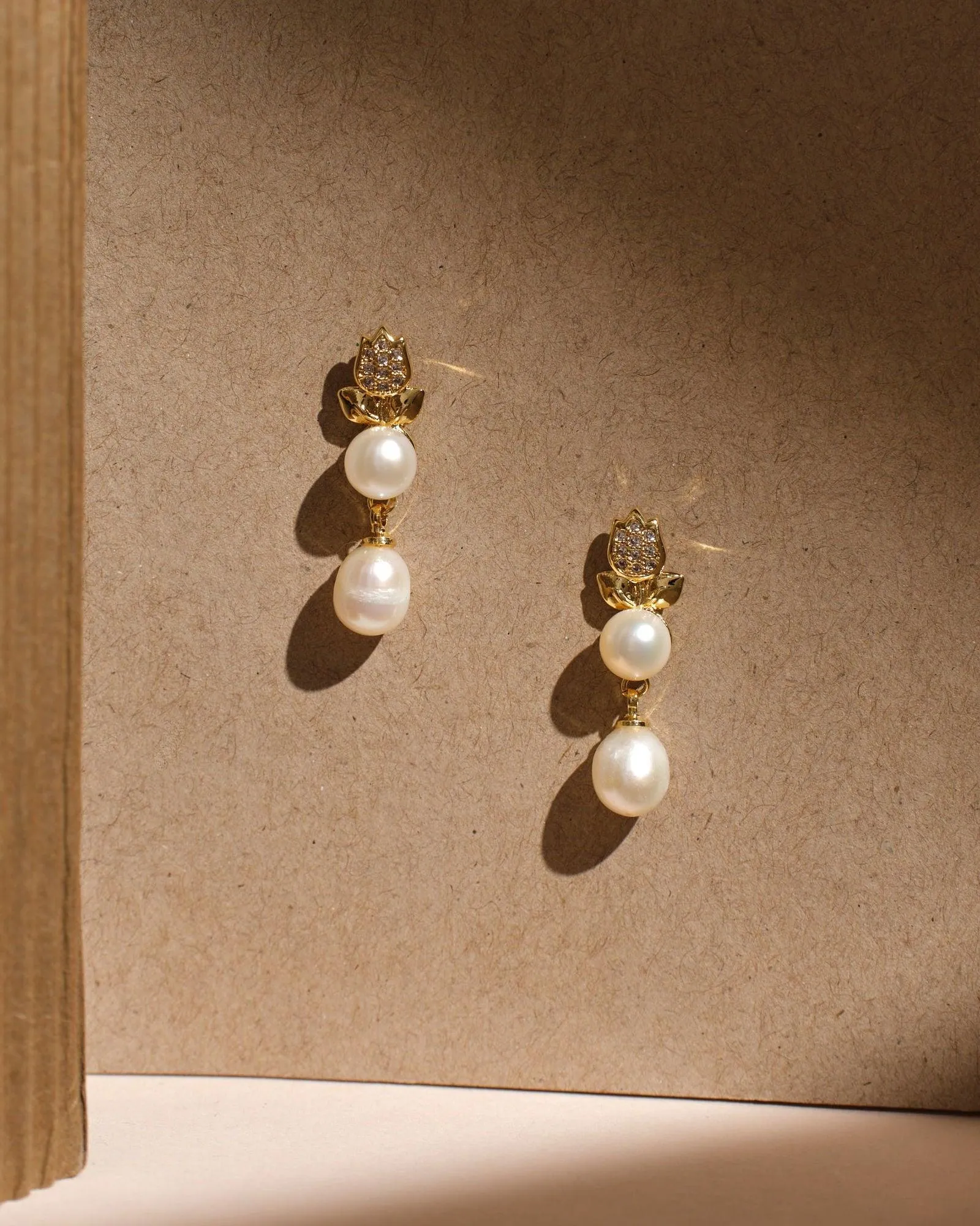 Celestial Bloom Pearl Earrings