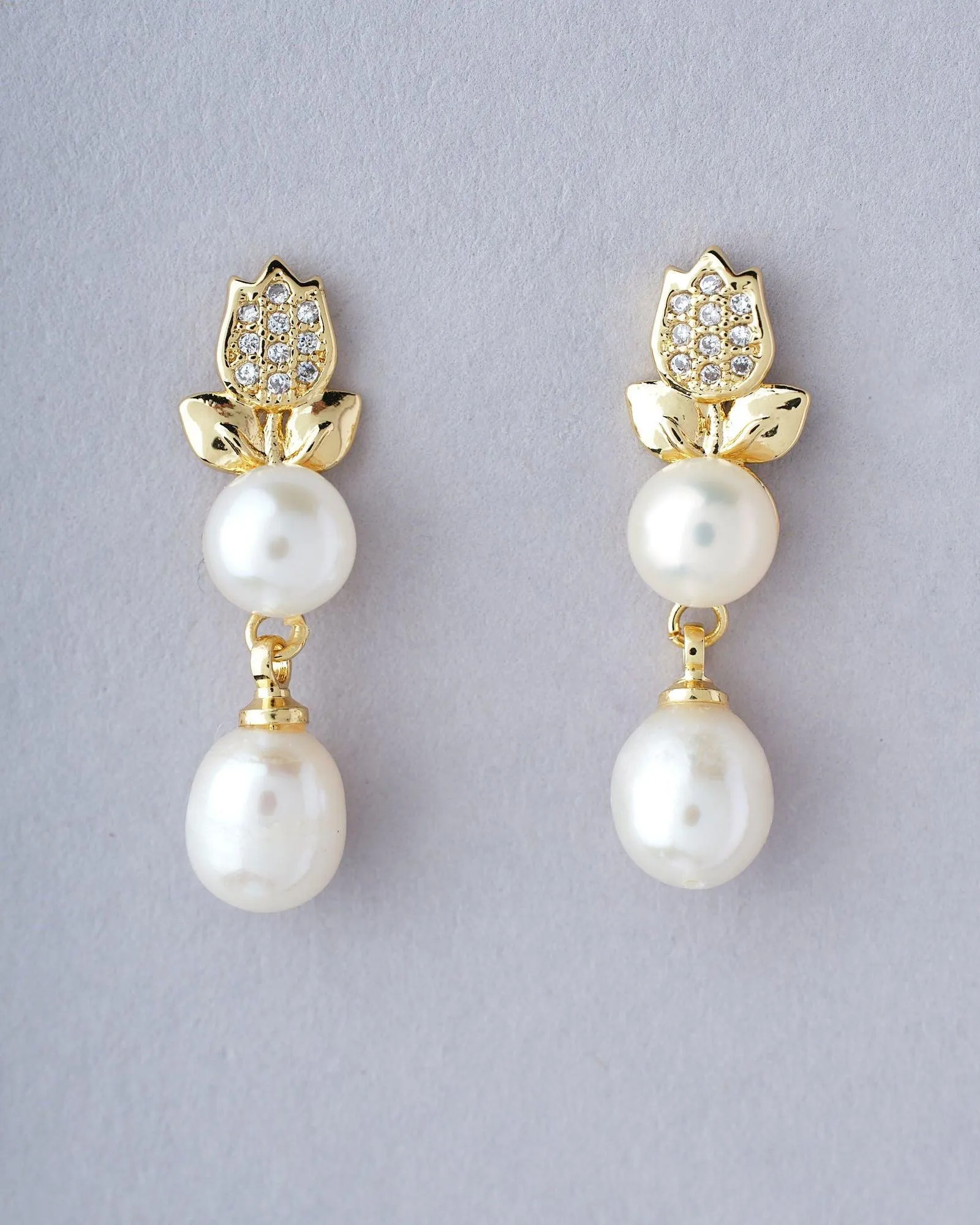 Celestial Bloom Pearl Earrings