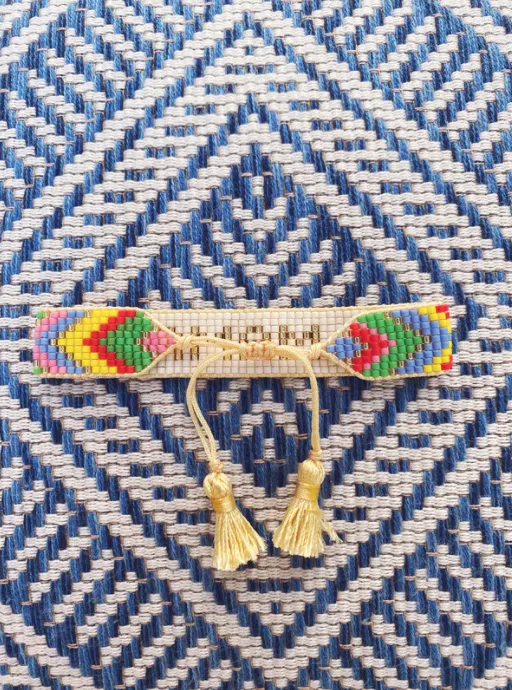 Chevron Rainbow Beaded Bracelet