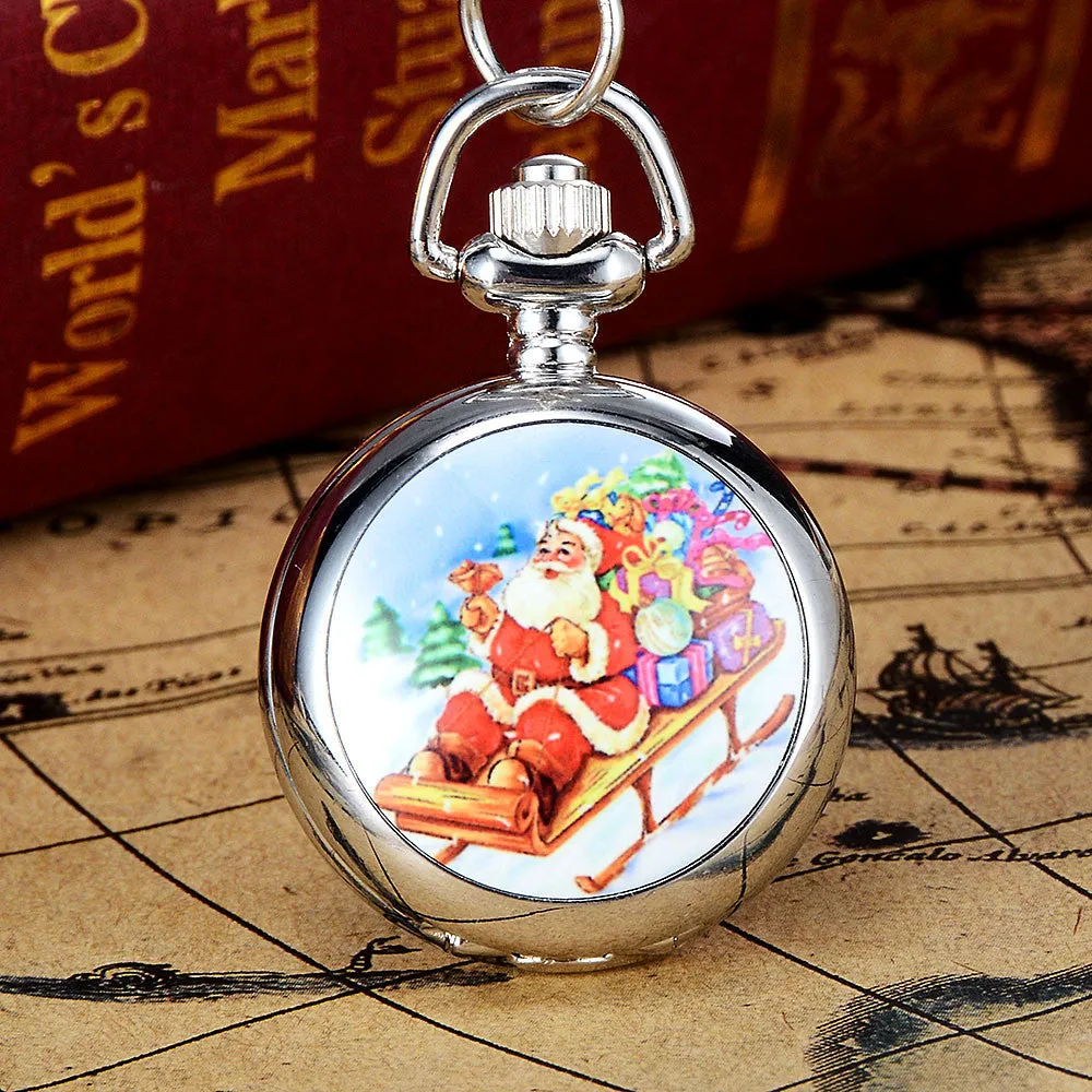 Christmas Vintage Style Pocket Chain Watch