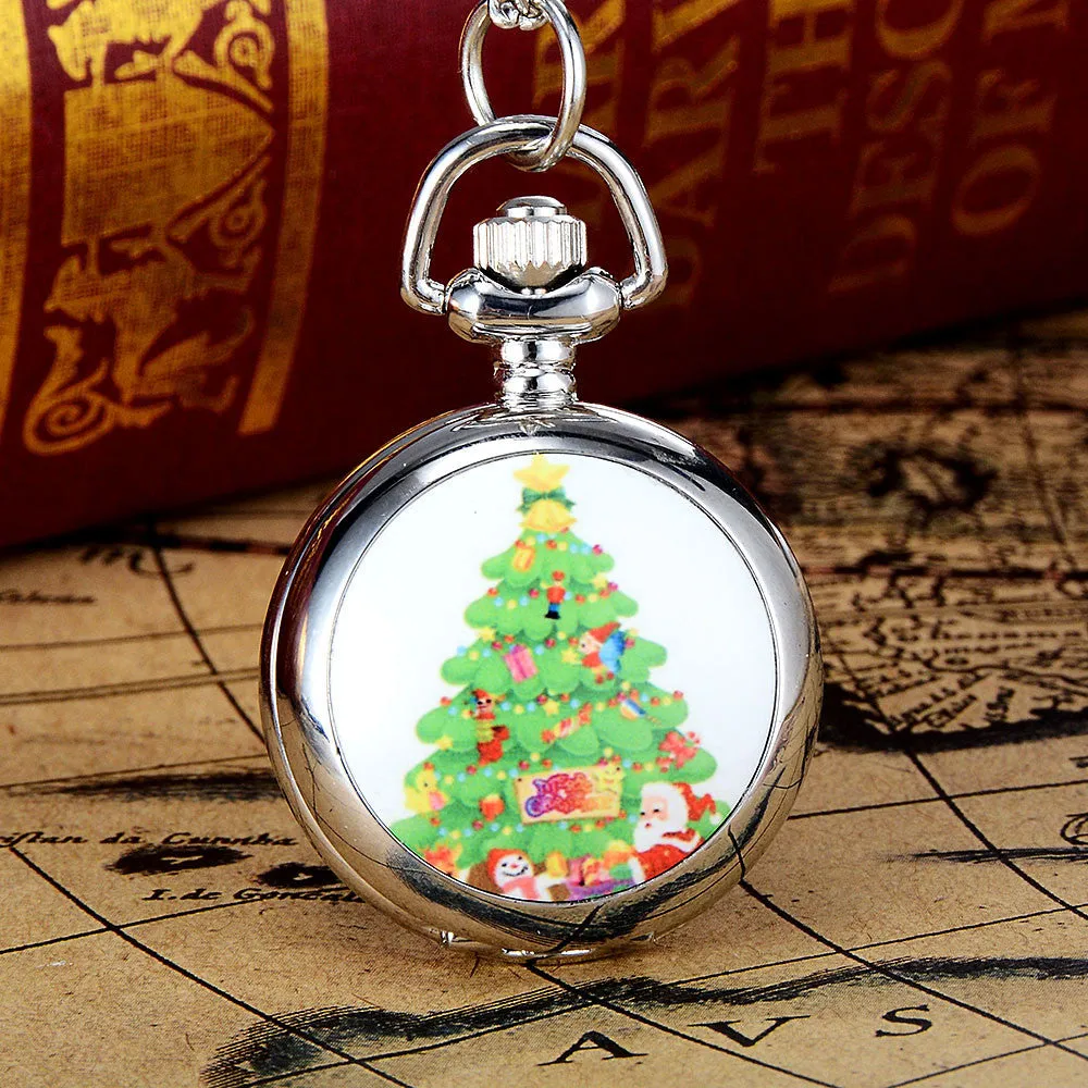 Christmas Vintage Style Pocket Chain Watch