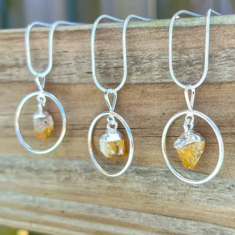 Citrine Pendant Necklace