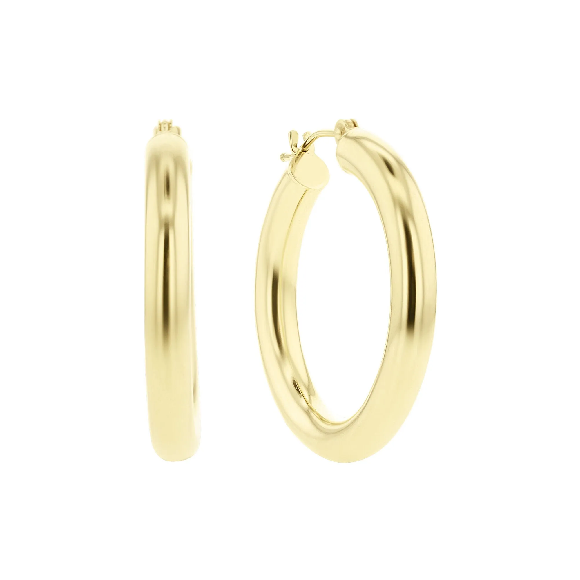 Classic Gold Hoop Earrings - 4x30MM