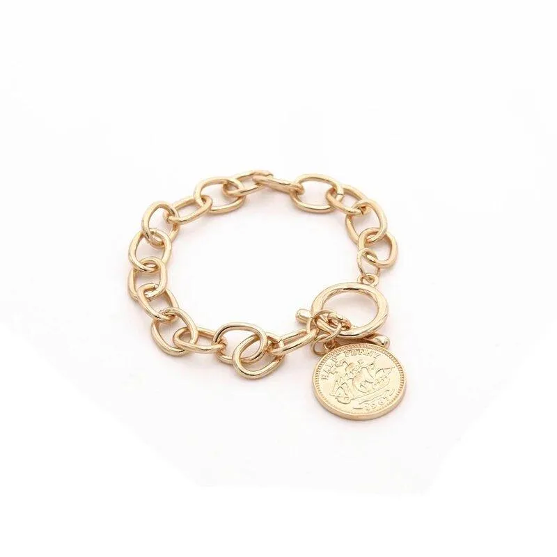 Coin Charm Bracelet for Women