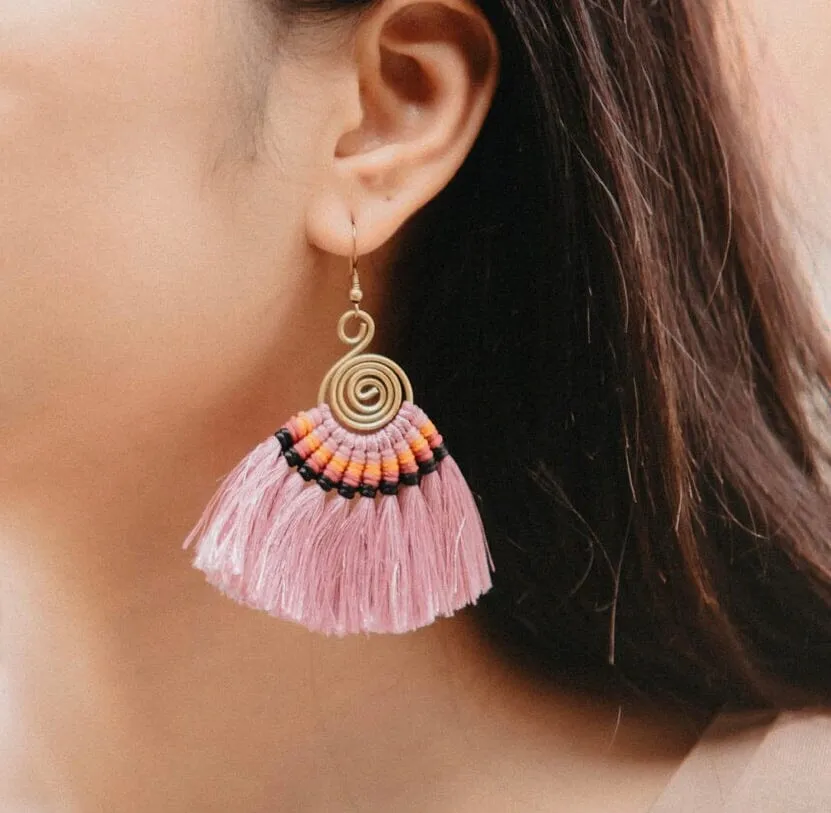 Colorful Tassel Earrings - Tribal Style