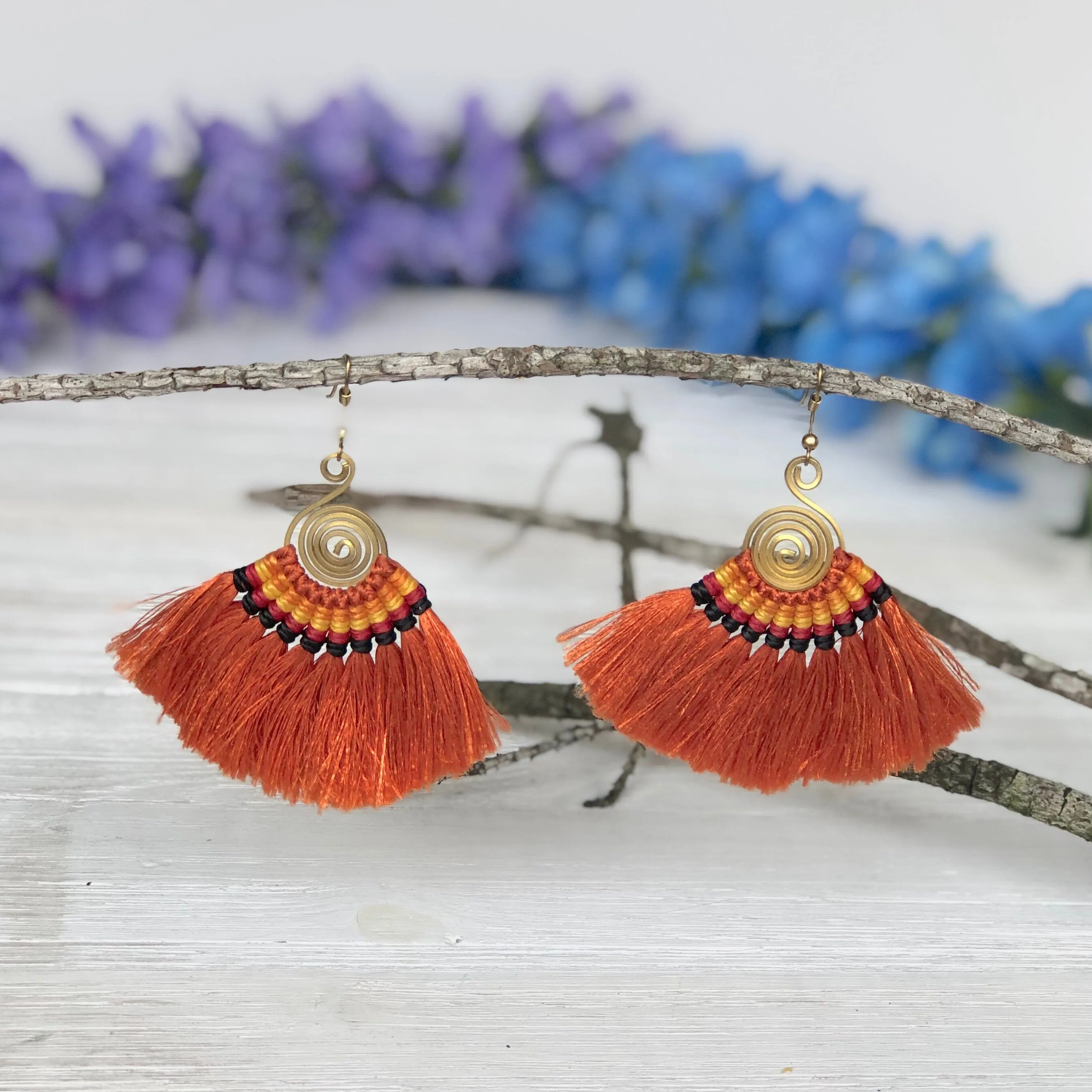 Colorful Tassel Earrings - Tribal Style