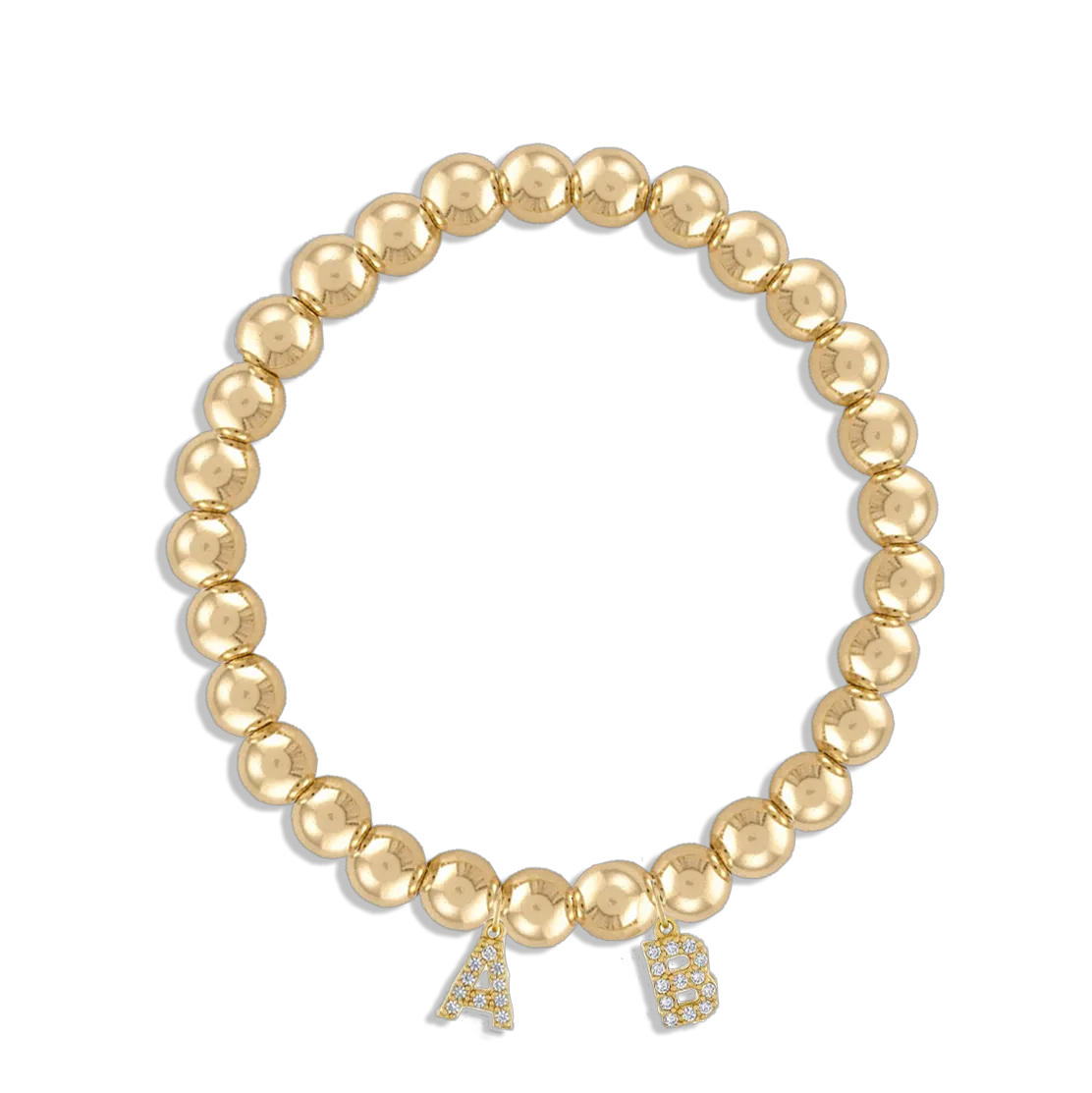 Crystal Initial Ball Bracelet