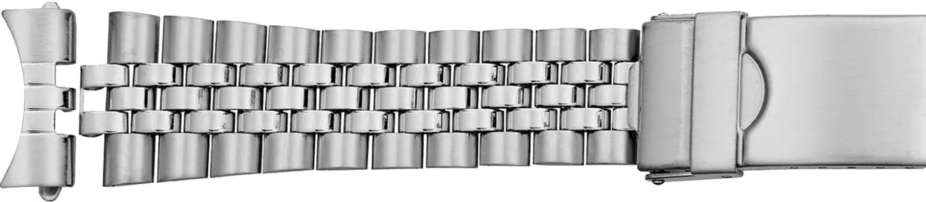 Curved End Classic Stainless Steel Watch Band 582