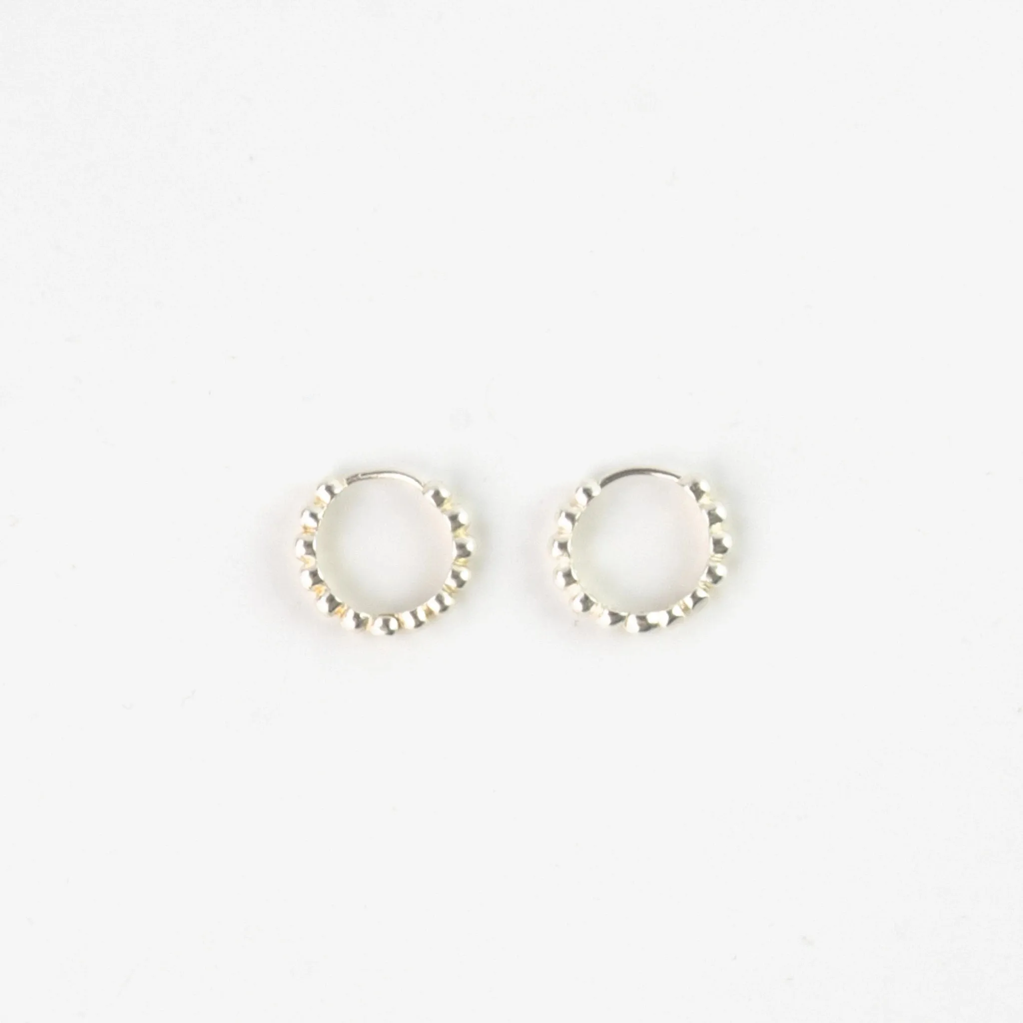 Dainty Dot Huggie Hoop Earrings