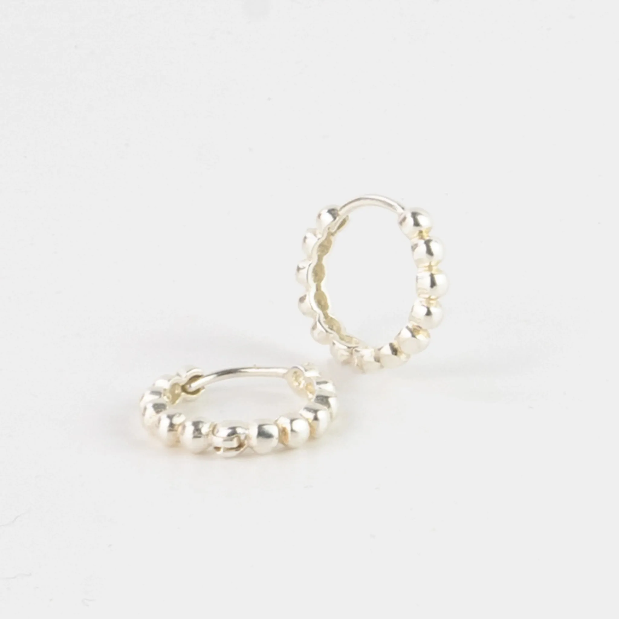 Dainty Dot Huggie Hoop Earrings