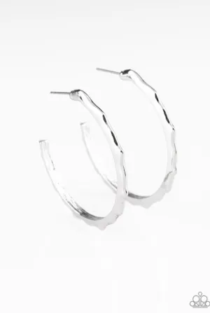 Danger Zone Silver Earrings  - Paparazzi  Accessories