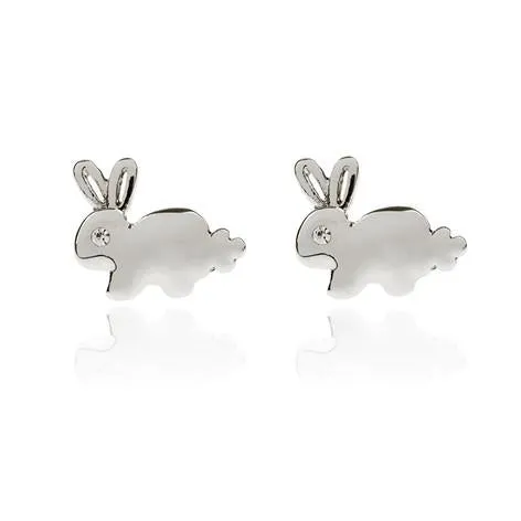 Diamante Bunny Stud Earrings