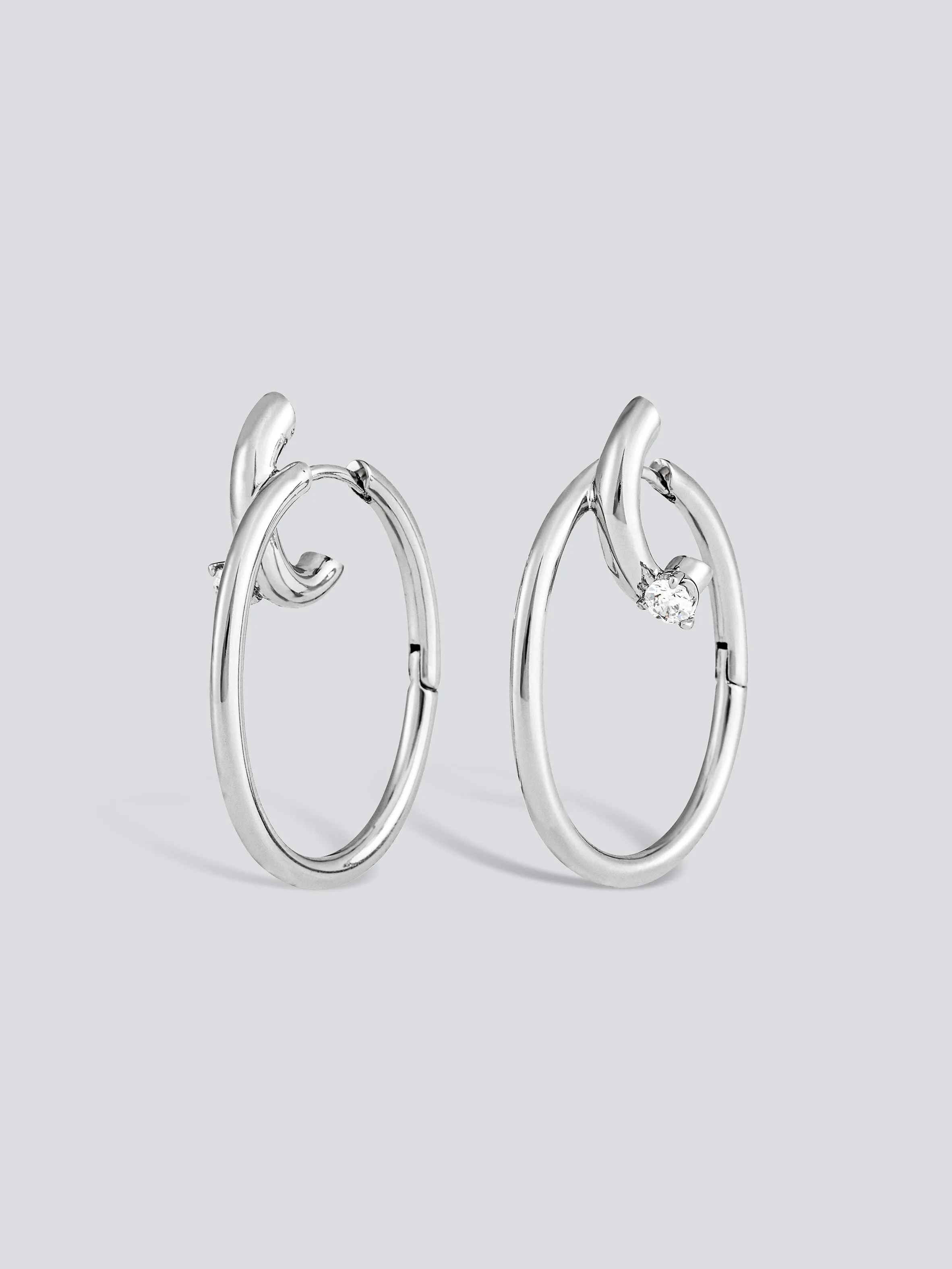 Double Oval Hoop Earrings