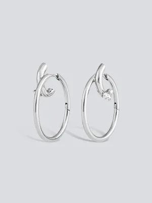 Double Oval Hoop Earrings