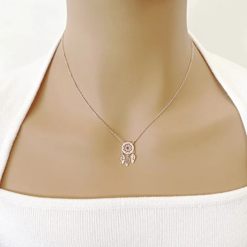 Dream Catcher Cubic Zirconia Necklace