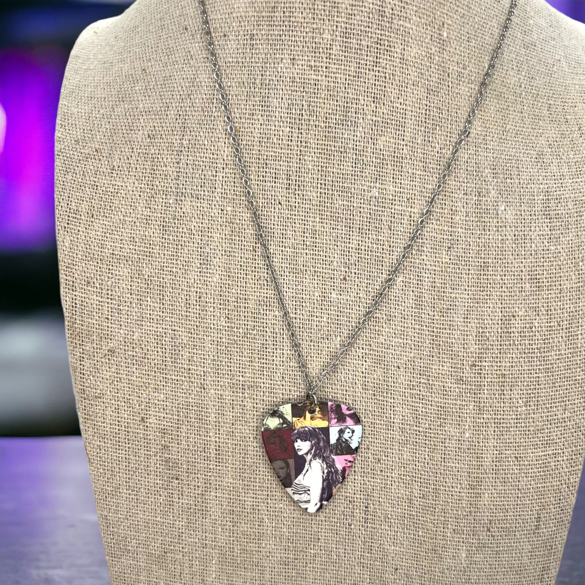 Eras Tour Necklace - Mardi Gras, Guitar Pick, New Orleans, Swiftie Gift