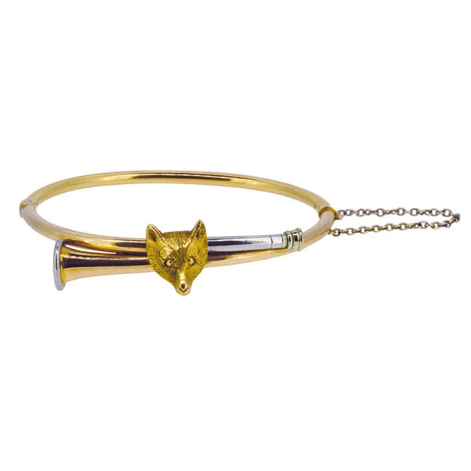 Fox & Hunting Horn Bangle