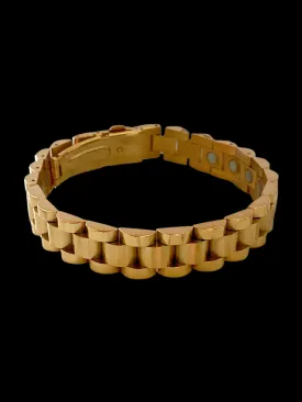 Gold Linked Tungsten Bracelet