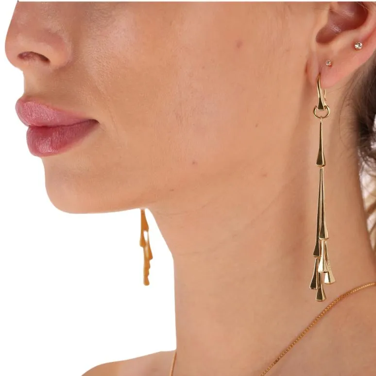 Gucci Chiodo 18K Gold Drop Tassel Earrings