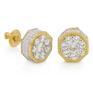 Hexagon Stud Earrings