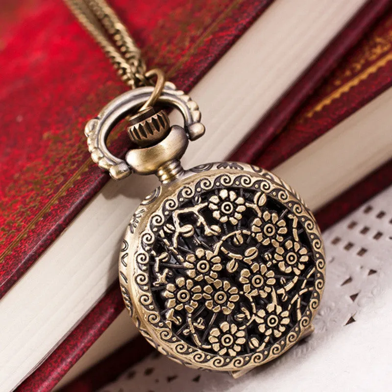 Hot Fashion Vintage  Bronze Quartz Pocket Watch