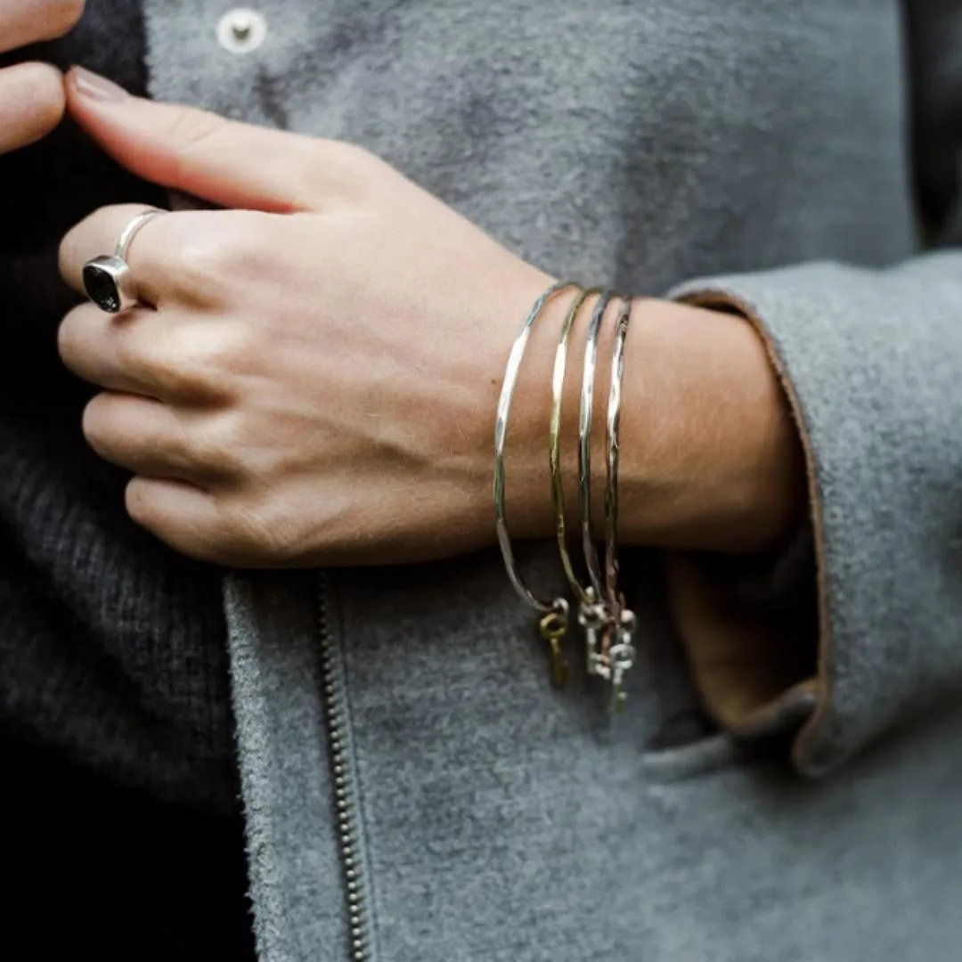 Key Bangle | Silver - Gold