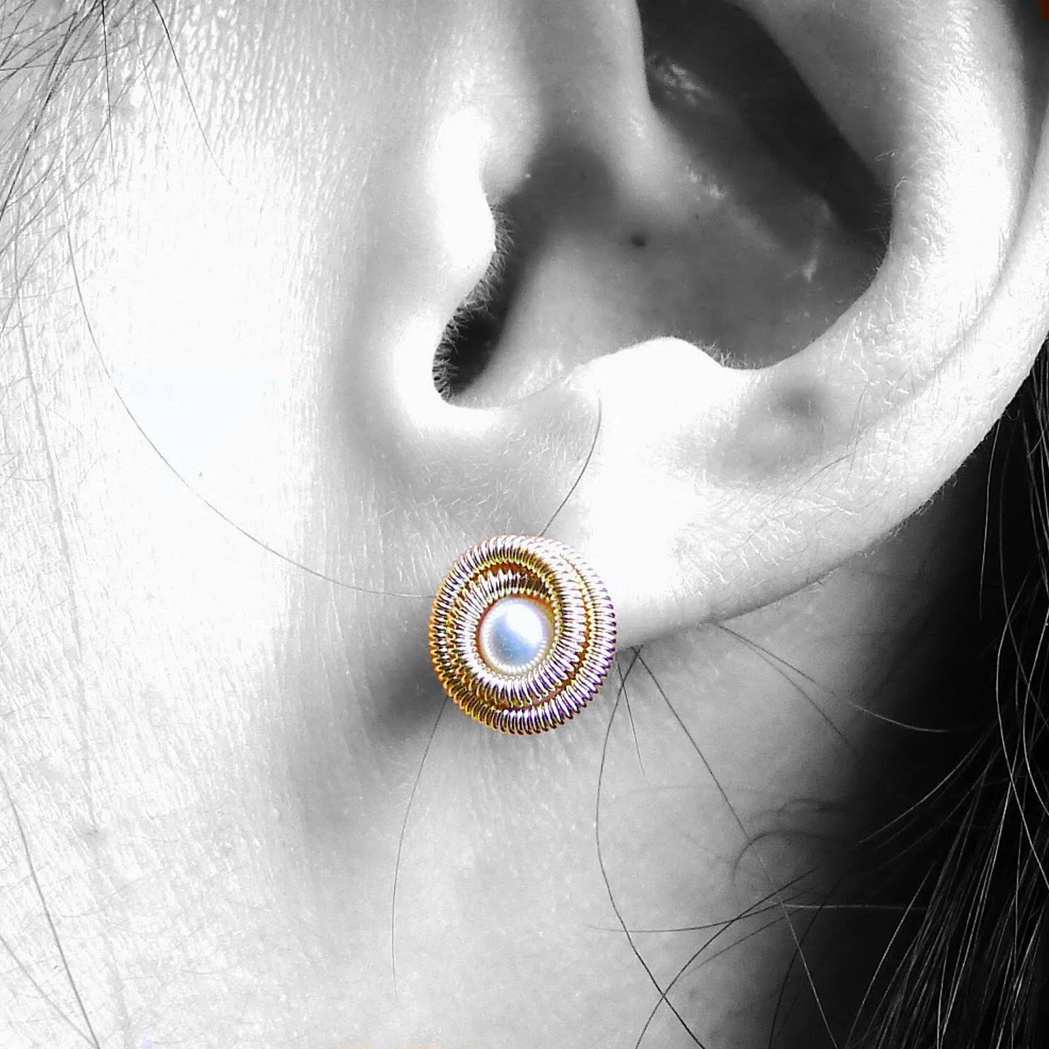 Koru-inspired Pearl Earrings