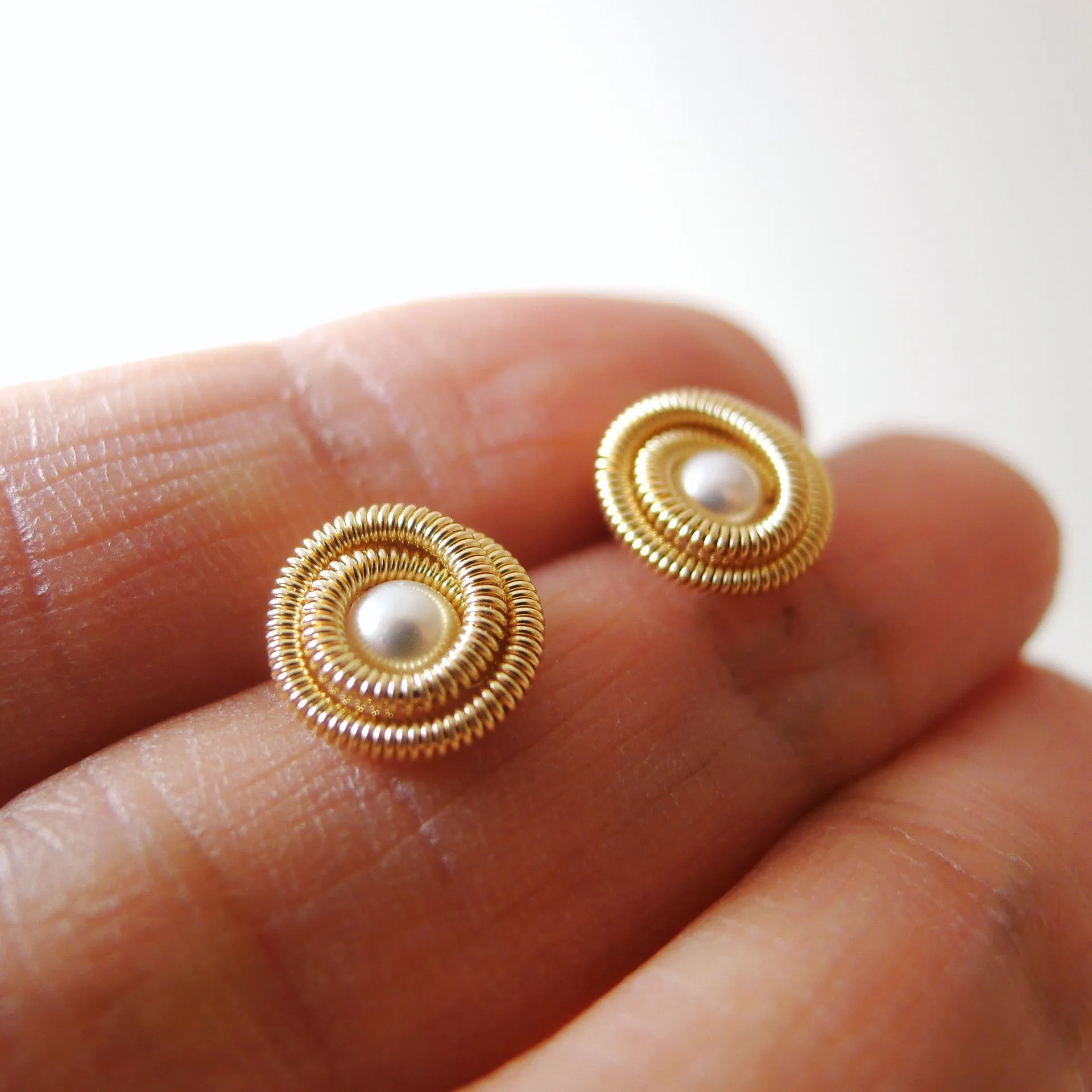 Koru-inspired Pearl Earrings