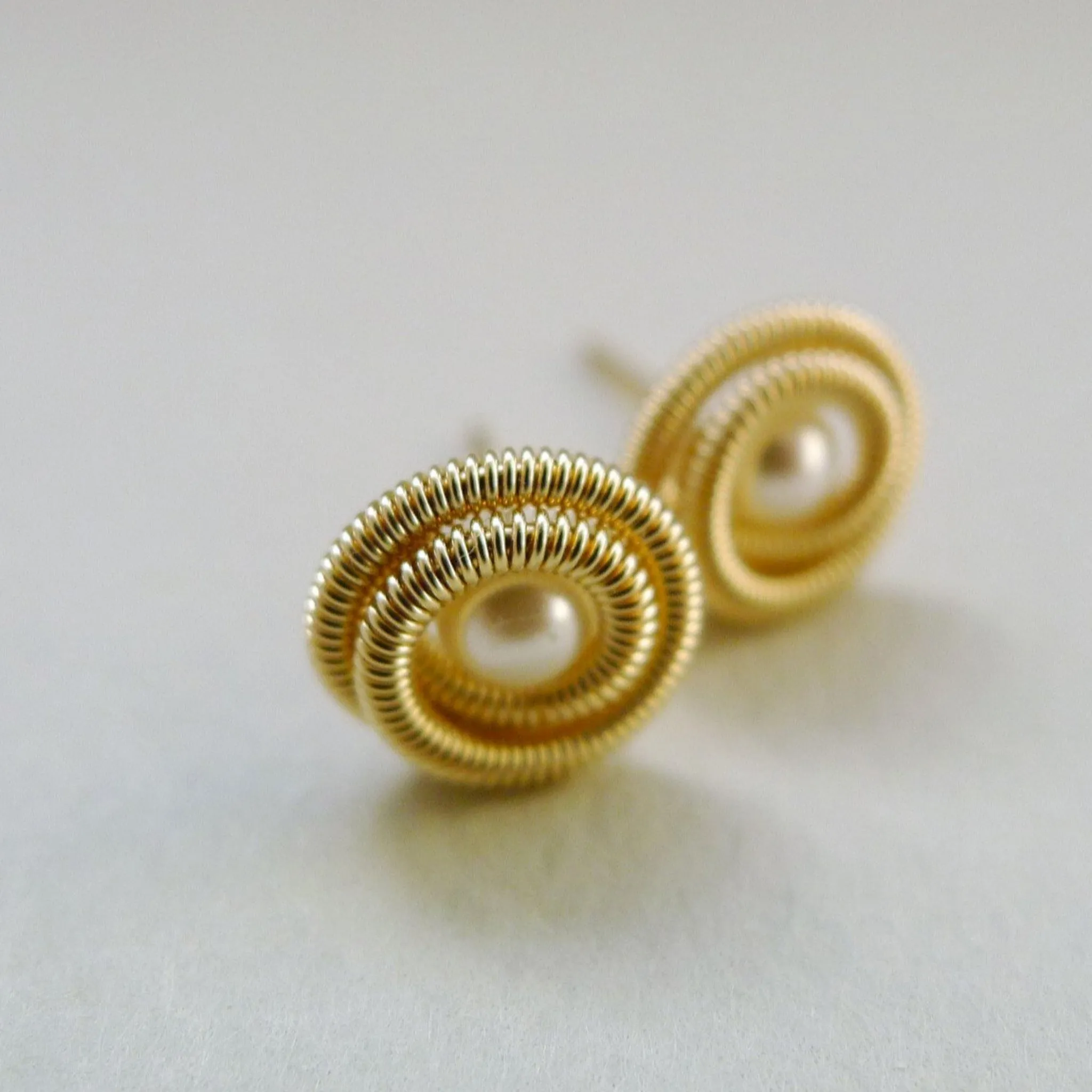 Koru-inspired Pearl Earrings