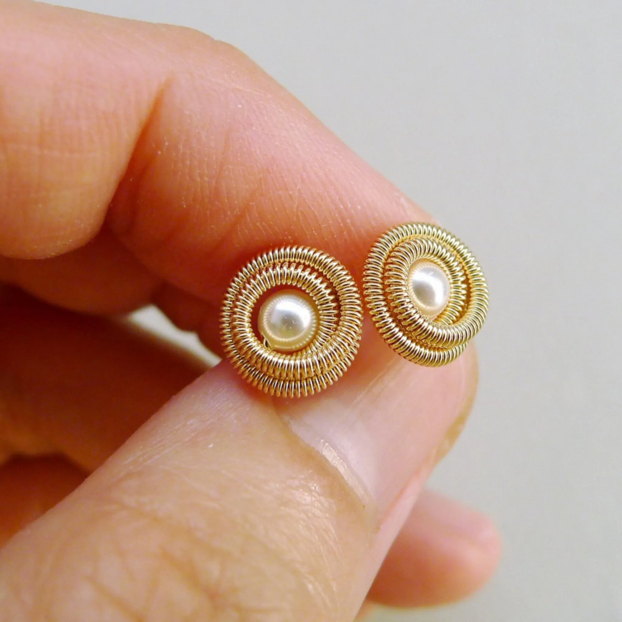 Koru-inspired Pearl Earrings