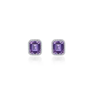 Lafonn February Birthstone Solitaire Stud Earrings BE008AMP00