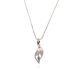 Leaf Simulated Moonstone Necklace