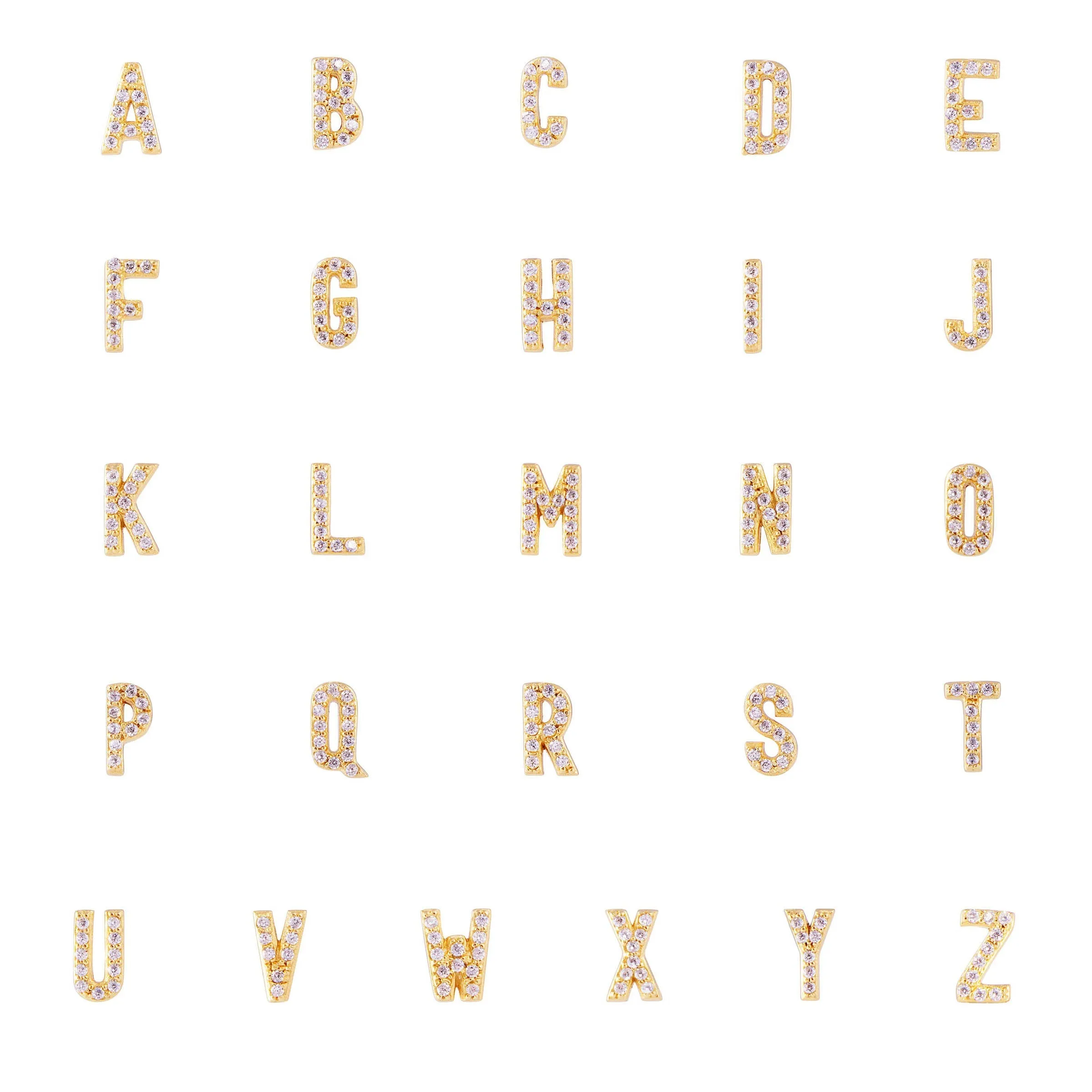 LETTER PAVE STUD - X