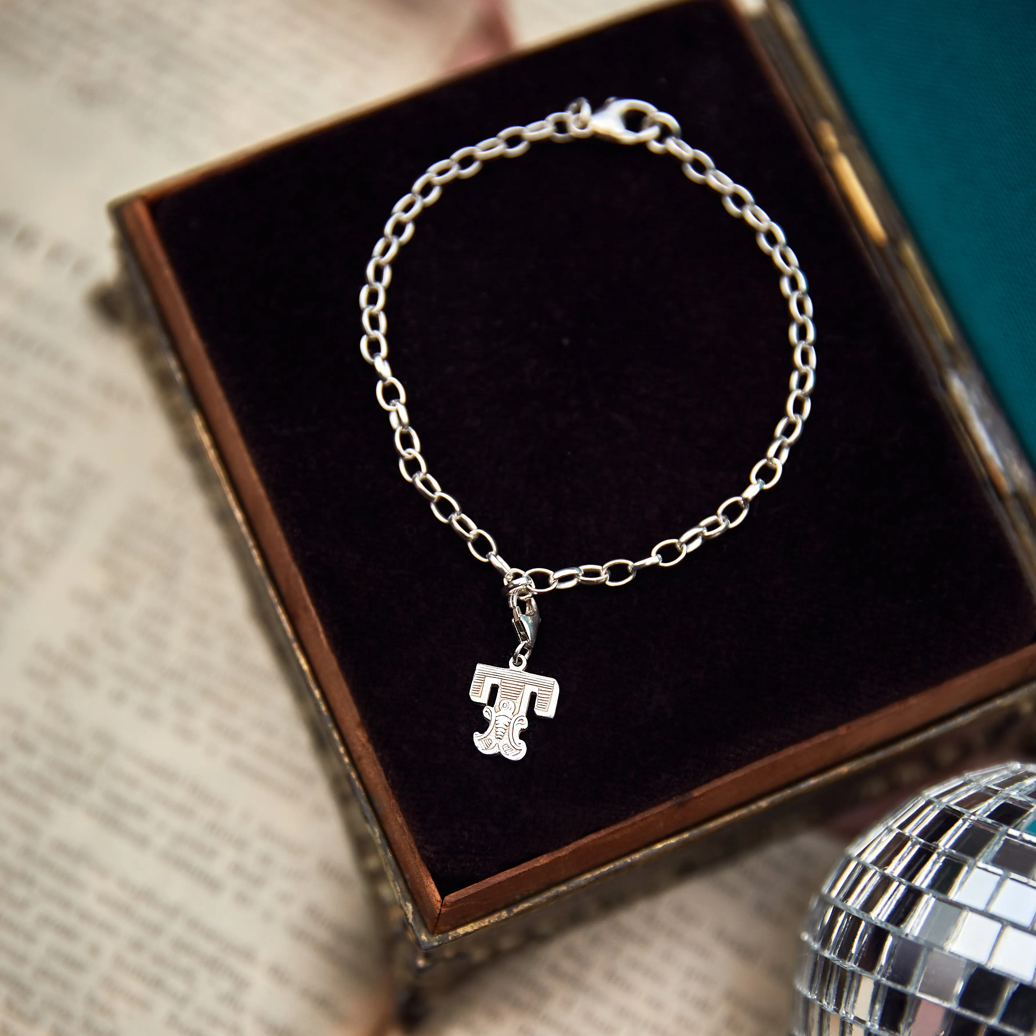 Letter T Starter Charm Bracelet