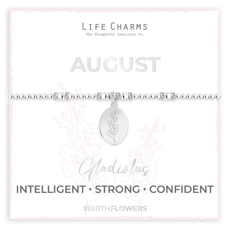 Life Charms - August Birth Flower Bracelet