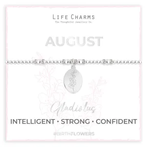 Life Charms - August Birth Flower Bracelet