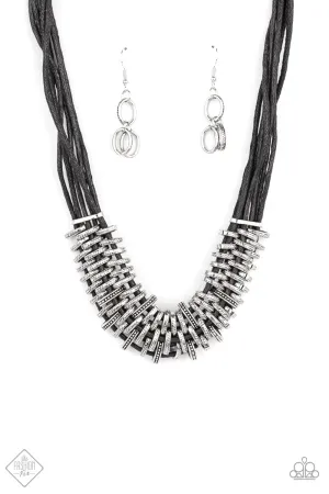 Lock, Stock, and SPARKLE - Black Necklace - Paparazzi Accessories